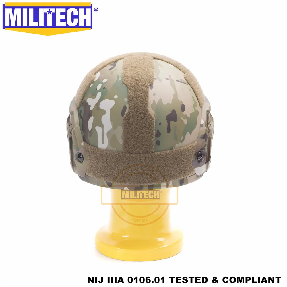MILITECH MC Deluxe NIJ IIIA быстро пуля защитный шлем и комплект козырька Дело MultiCam камуфляж баллистический шлем-пуля защитный шлем маска