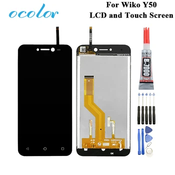 

For Wiko Y50 LCD Display And Touch Screen Digitizer Assembly Replacement +Tools +Glue For Wiko Y50