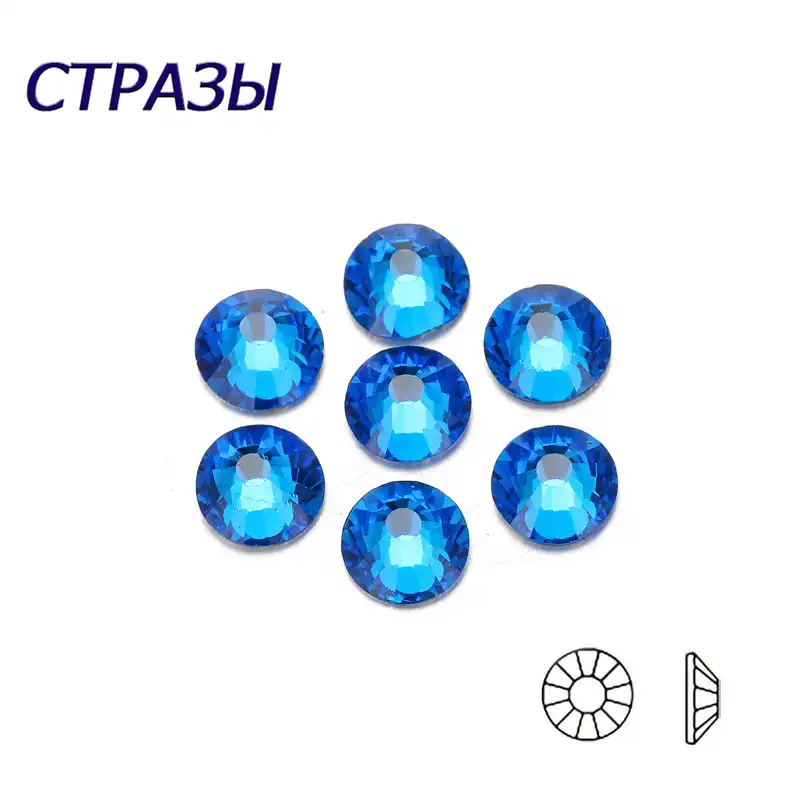 CTPA3bI синий все Размеры Стразы Non Hotfix с украшением в виде кристаллов s Flatback для