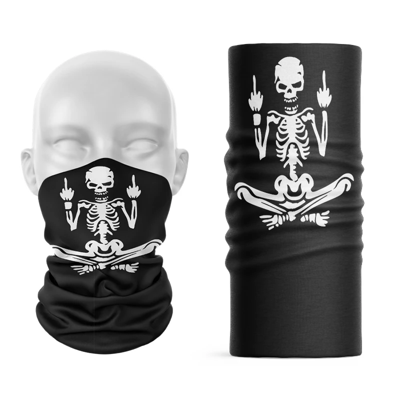 Novelty Printed Ring Scarf Skull Magic Face Bandana Microfiber Seamless Tubular Hijab Neck Tube Sports Scarf Headwear For Men creative design 3d print men women ring scarf sports riding mask headdress dustproof scarf microfiber seamless tubular headscarf