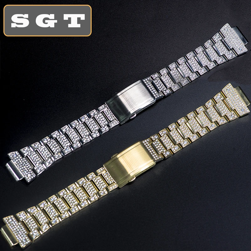 Бриллиантовый ободок серии DW5600/GW5000/5610 ремешки для часов Ремешки для наручных часов браслет подходит для часов из нержавеющей стали