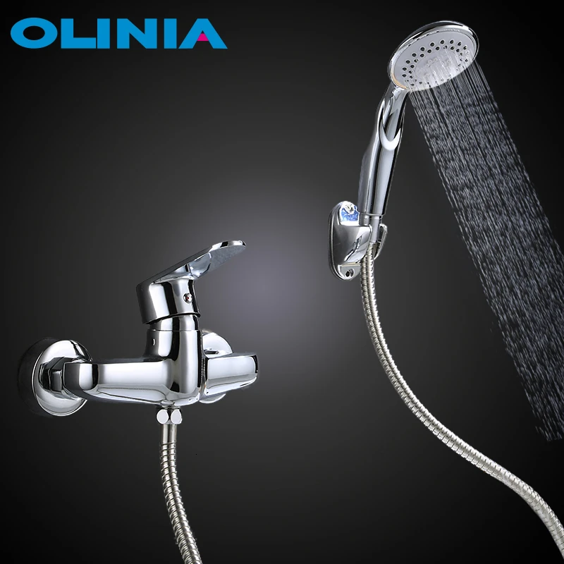 Olinia набор для душа в ванной кран с одной ручкой, настенный для душа, смеситель для ванной, технология экономии воды OL7137