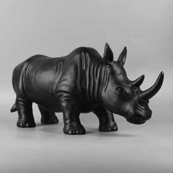 

Nordic Style Lucky Rhinoceros Statue Modern Living Room Counter Fashion Simple Decoration Model Y1011