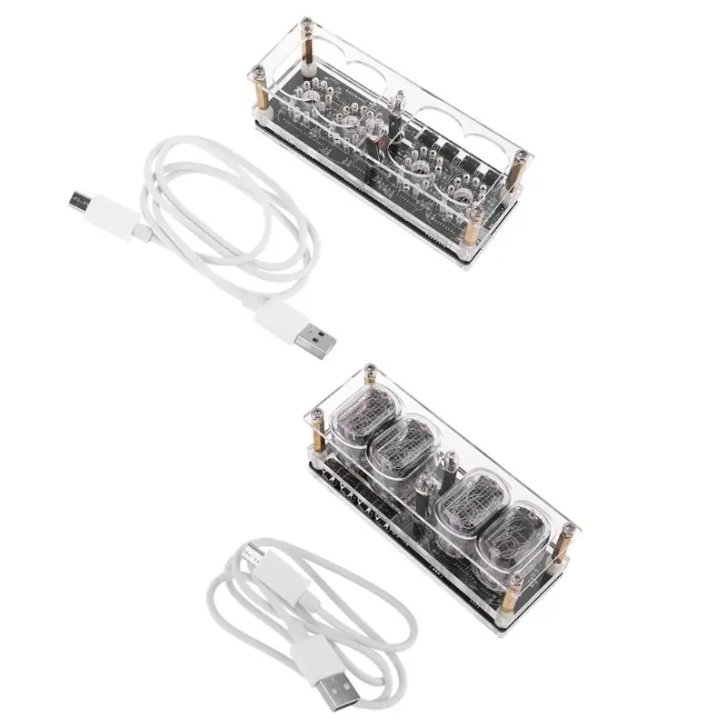 

IN-12 Glow Tube Clock 7Color RGB DS3231 IN12 Nixie Tube Clock Steampunk Decor