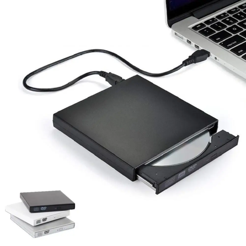 USB 2 0 тонкий внешний DVD RW CD Писатель Привод горелки ридер плеер оптические диски