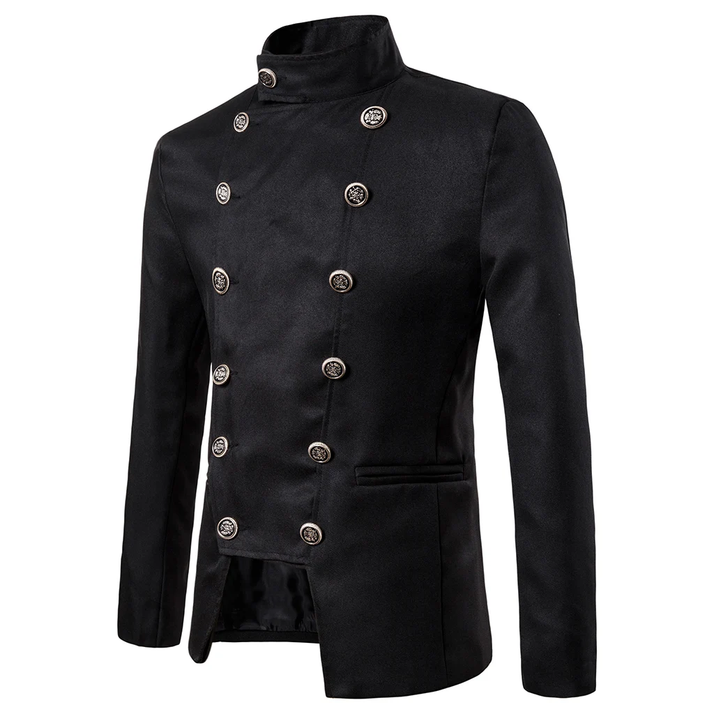 New England Style Suit Jacket Men Casual Botton Fashion Slim Fit Blazer Design Stage Custome Jackets Male Retro Coats