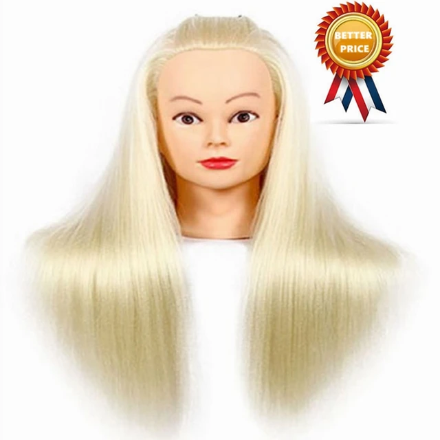 65cm Mannequin Head Maniqui90% Human Hair Dummy Training Head Cosmetology Mannequin  Heads Manikin Head Hair Styling Mannequins