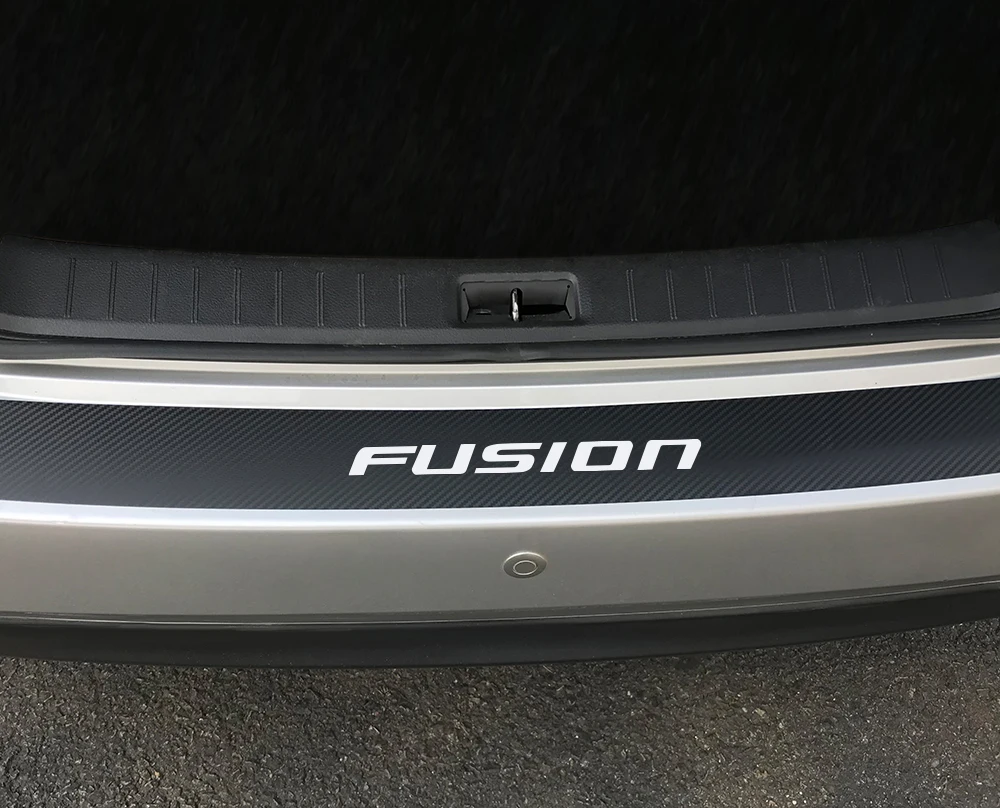 Car Rear Bumper Protector Sticker For Ford Fiesta Mondeo Fusion Explorer Escape Shelby Edge Ecosport Kuga Mustang ST Accessories (3)
