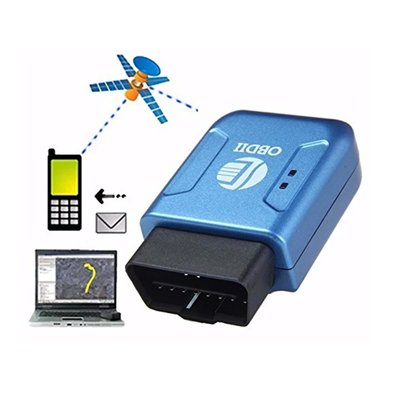 OBD II gps трекер-OBD II gps трекер локатор Карманный спутниковый безопасности GSM GPRS SIM SOS(синий