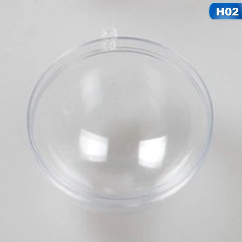2 6cm 4/6/8 см прозрачная открывающаяся задняя крышка для Пластик на Рождество для девочек, купальная одежда украшения шар ясный орнамент из бамбука подарок Подарочная коробка украшения - Цвет: 2 6cm