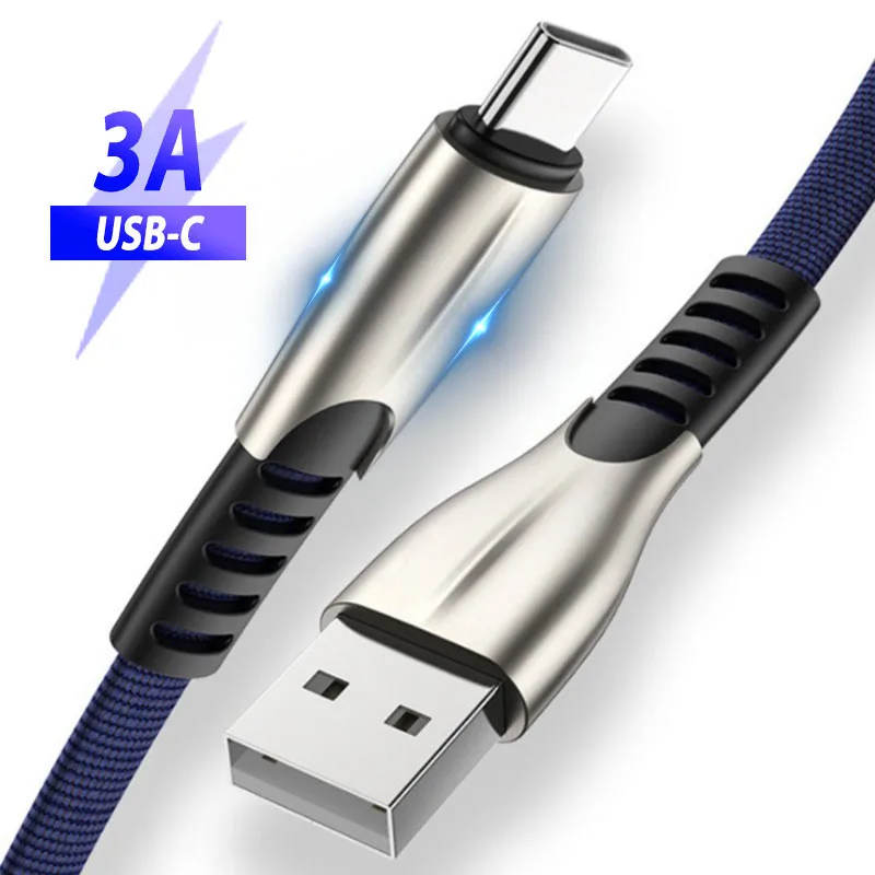 Usb type-C кабель для быстрой зарядки для huawei p30 P20 mate 30 samsung Galaxy S10 A50 A80 Note 10 Plus 3m 2m Usb кабель type c Cabo Usb-c