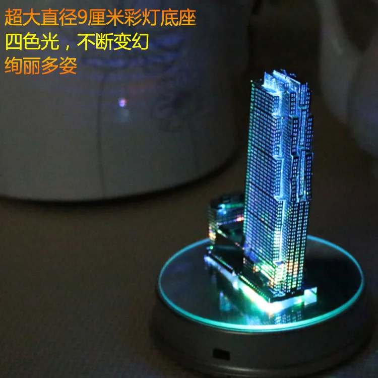 Рокфеллер Плаза 3D металлическая головоломка Diy ремесла мини-строительство Movelty огни детские развивающие игрушки домашний декор взрослые Пазлы