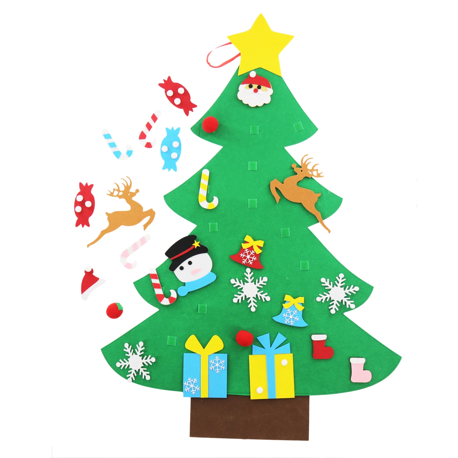 

69x98cm Green Christmas Tree Decorations For Home DIY Christmas Tree Ornaments New Year 2019 Xmas Wall Hanging Decor Supplies