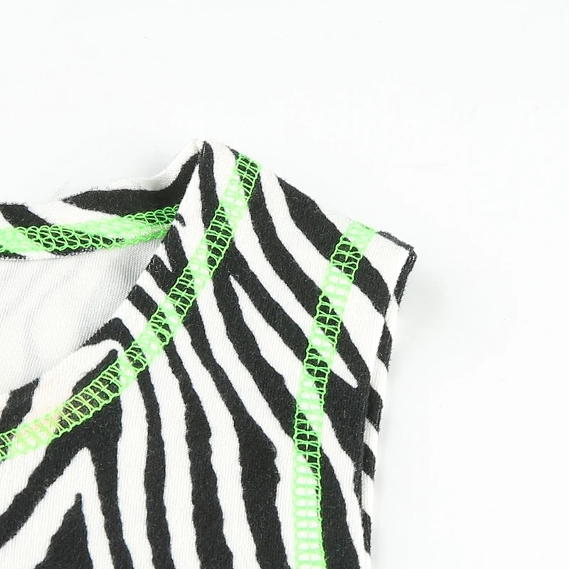 Iamhotty Топ без рукавов в полоску с зеброй Camisetas Tirantes Mujer топы на бретелях женская летняя уличная одежда простые базовые женские топы
