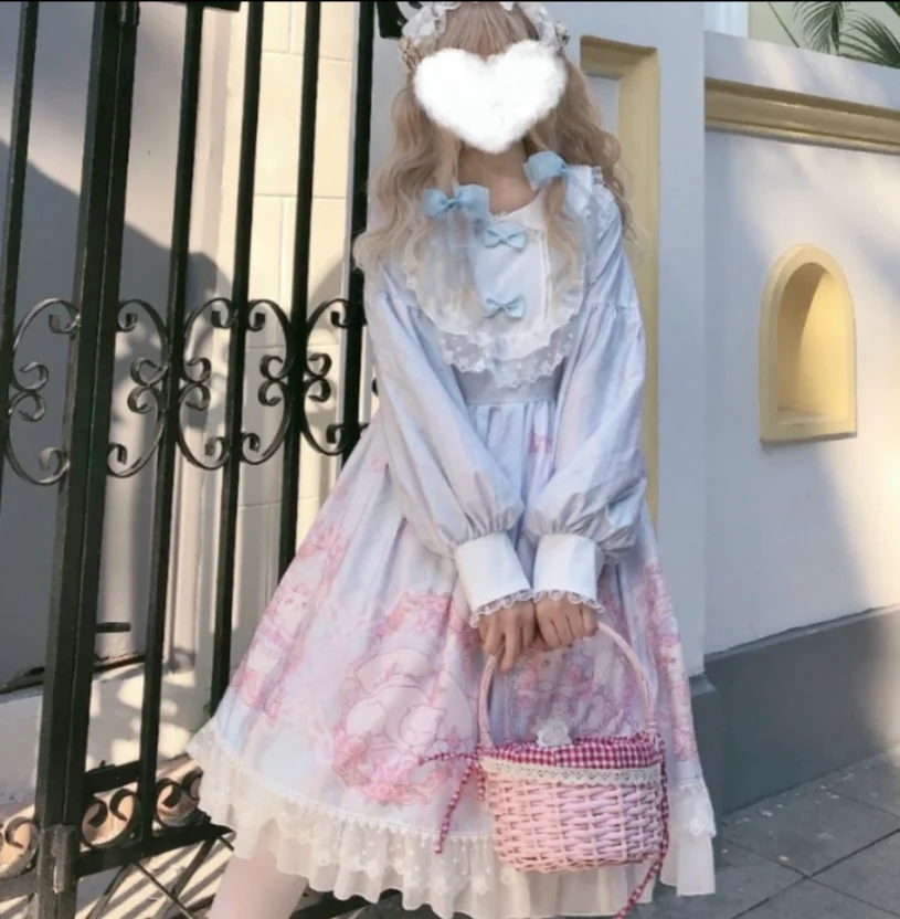 Милое милое платье с высокой талией и кружевными оборками; Vestidos; платье с бантом в стиле Лолиты; платье с круглым отложным воротником; винтажное платье принцессы kawaii