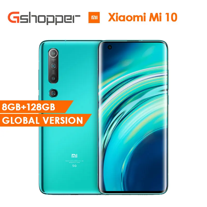 Глобальная версия смартфона Xiaomi Mi 10 8 Гб 256 ГБ Snapdragon 865 108MP Quad Camera 6 67 &quotAMOLED 4780 мАч 30