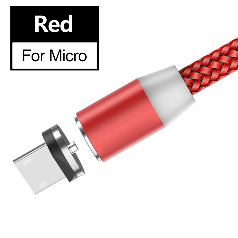 Магнит шнур для телефона для Samsung Galaxy C7 Pro J7+ J7 плюс C5 C8 C7 C9 C9 PRO Note2 3 4 5 6 7 8 9 lite плюс Магнитный usb-кабель для быстрой зарядки кабель - Цвет: Red Micro Cable