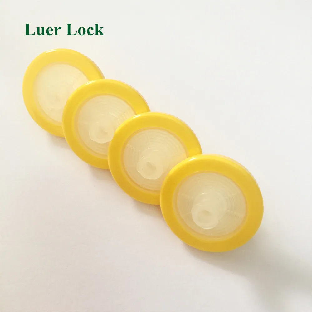 Стерильный шприцевой фильтр PVDF Luer Lock 33 мм 0 1 мкм поли (Vinylidene Fluoride) игольчатый