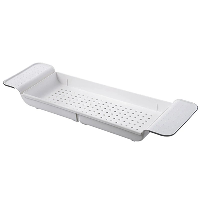 

Multipurpose Plastic Adjustable Bathtub Tray Shower Wine Glass Book Holder Kitchen Tool Drain Basket Bath Kitchen Accessories