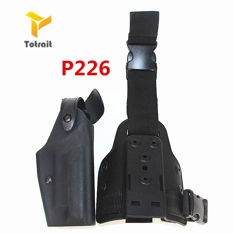 

Safariland Adjustable Tactical Holster P226 Airsoft Hunting Drop Leg Holster Quick Release Right Hand Thigh Platform Gun Holster