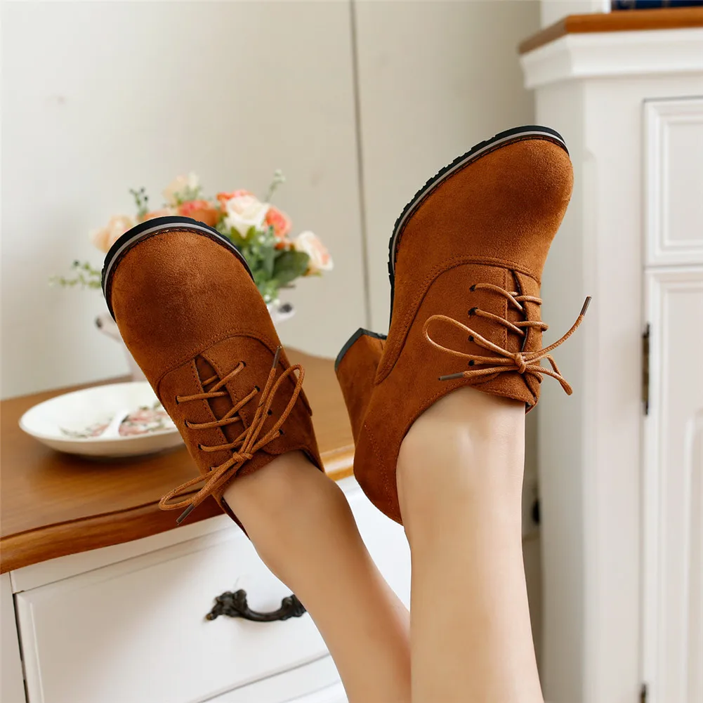 Sarairis Large Size 31-48 Autumn Fashion Ladies High Heels Shoelaces Shoes Woman Casual Office Lady Pumps Women Booties