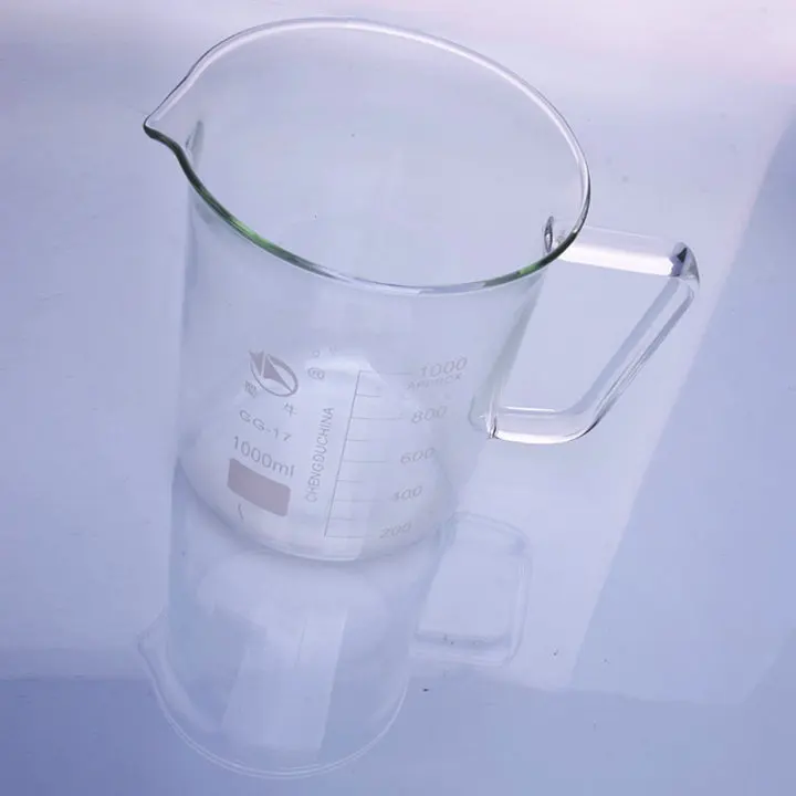 1 шт./лот 500 мл/1000 мл/2000 мл стеклянный стакан с ручкой для химии стеклянная посуда