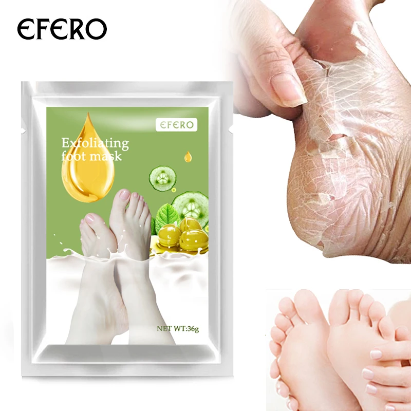 

EFERO Baby Foot Mask Exfoliating Foot Film Socks Pedicure Exfoliating To Dead Skin Nourish Foot Foot Corn Removal TSLM1