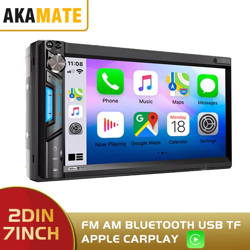 Универсальный автомобильный радиоприемник MP5 плеер Bluetooth FM Apple Carplay Автомагнитола
