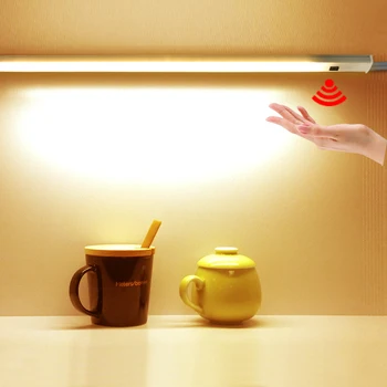 

12V Powered Smart LED Kitchen Light Hand Sweep Sensor Lamp High Brightness Backlight for Cabinet Wardrobes Drawer 30/40/50 cm