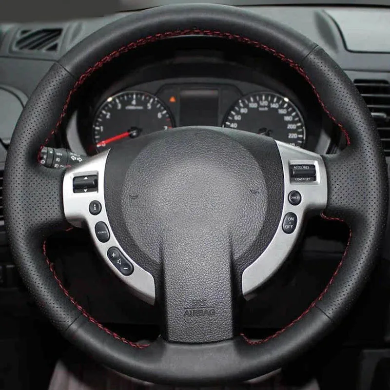

1*Hand Sewing Leather Steering Wheel Cover For Nissan Qashqai J10 X- TRAIL NV200