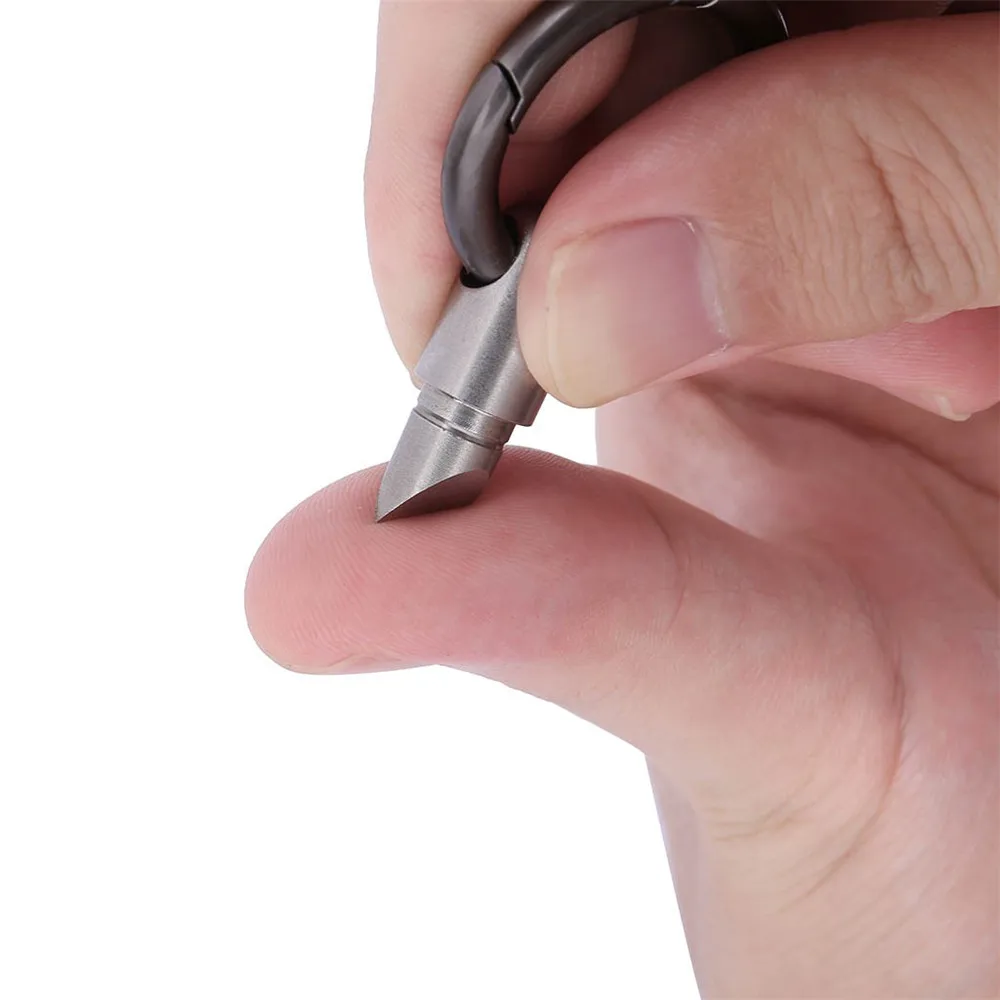 Нержавеющая сталь многофункциональный EDC слайд инструмент карманный микро резак таблетки режущий кольцо для ключей в форме инструмента кулон режущий инструмент капсульный нож