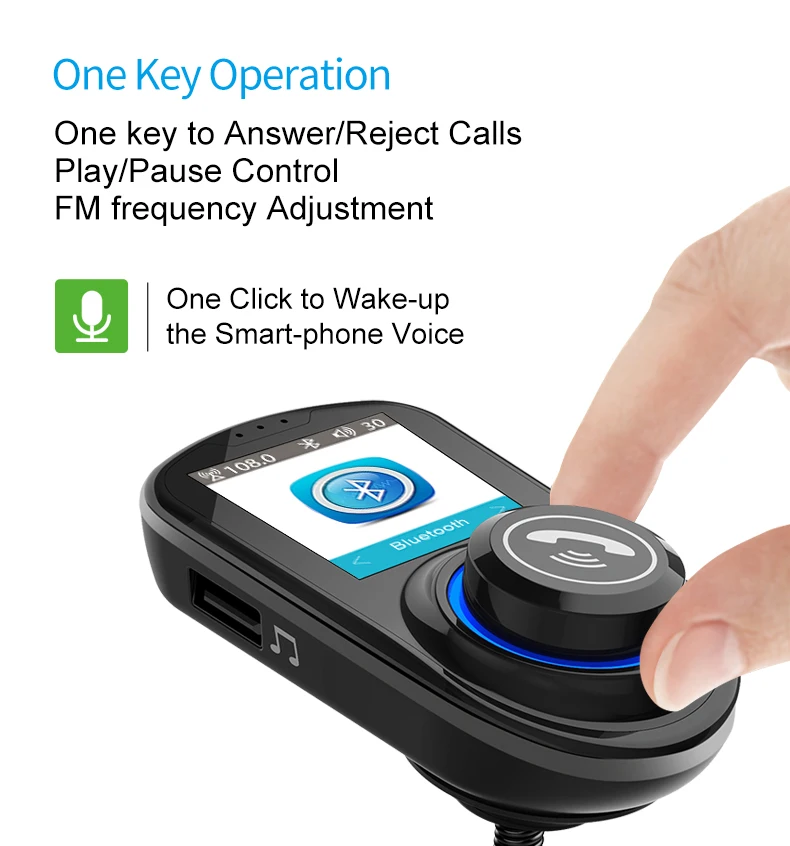 OULLX 1,8 дюймов цветной ЖК-экран QC3.0 автомобильное зарядное устройство беспроводное громкой связи fm-передатчик Bluetooth 5,0 автомобильный Радио MP3-плеер G45