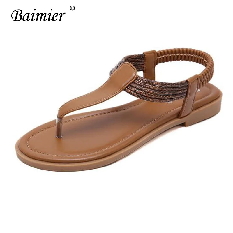 2020 весенние модные женские повседневные сандалии в стиле ретро на плоской мягкой