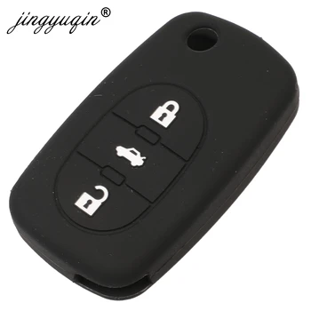 Keyforkess custodia portachiavi in Silicone per auto nuove per Audi A3 A4 A6 A8 TT 3 pulsanti Flip pieghevole chiave a distanza Shell Cover proteggi supporto - Jingyuqin custodia portachiavi in Silicone per auto nuove per Audi A3 A4 A6 A8 TT
