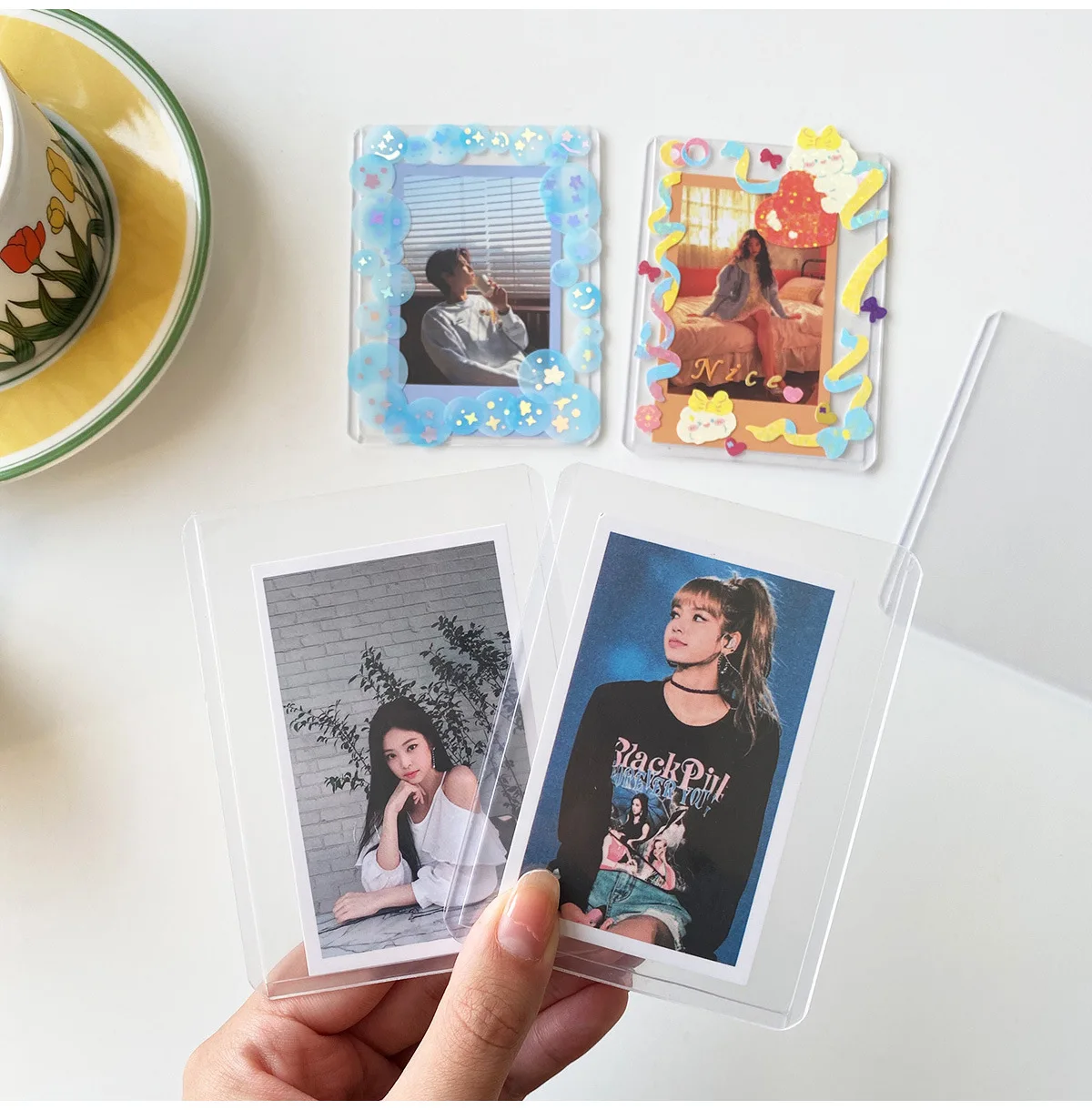 Kpop Photocards Film Protector Idol Photo Sleeves Holder Screen Protector 10PCS 25PCS Pack School Stationery card protector,idol card protector,photo card holder