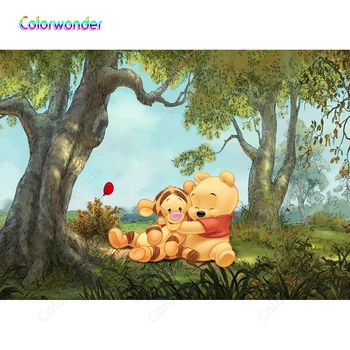 

Vinyl Winnie trees Photography Backdrop Backgrounds newborn Children baby shower birthday background for photo studio
