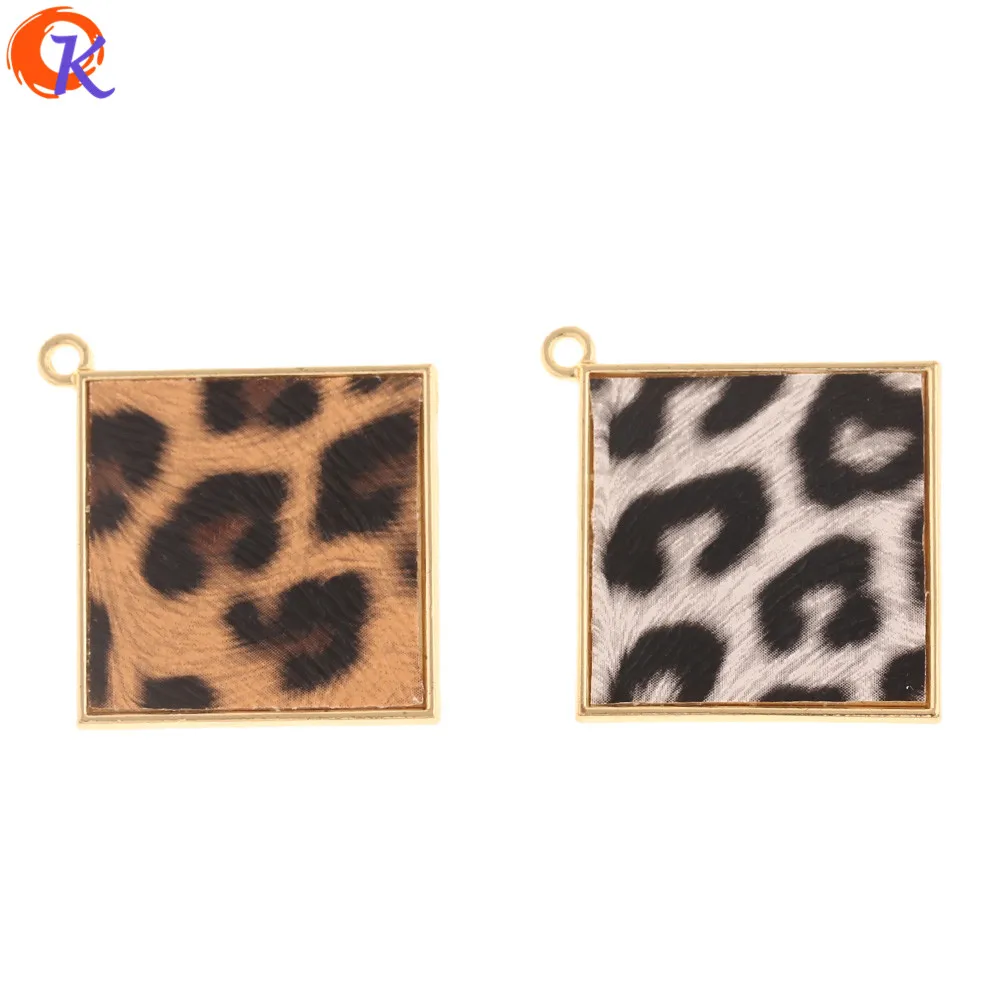 

Cordial Design 60Pcs 30*30MM Jewelry Accessories/Charms/Square Shape/Leopard Print Effect/DIY Making/Hand Made/Earring Findings
