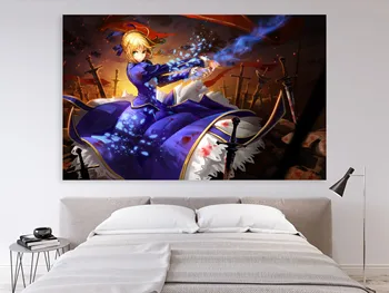 

[Self-Adhesive] 3D Fate Stay Night 503 Japan Anime Wall Stickers Mural Decal Wall Murals AJ WALLPAPER Belly