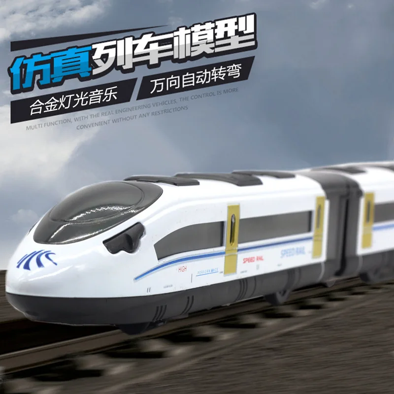 

Alloy Electric Universal Harmony Model 45cm Long Alloy Motor Car with Light And Music Train New Style