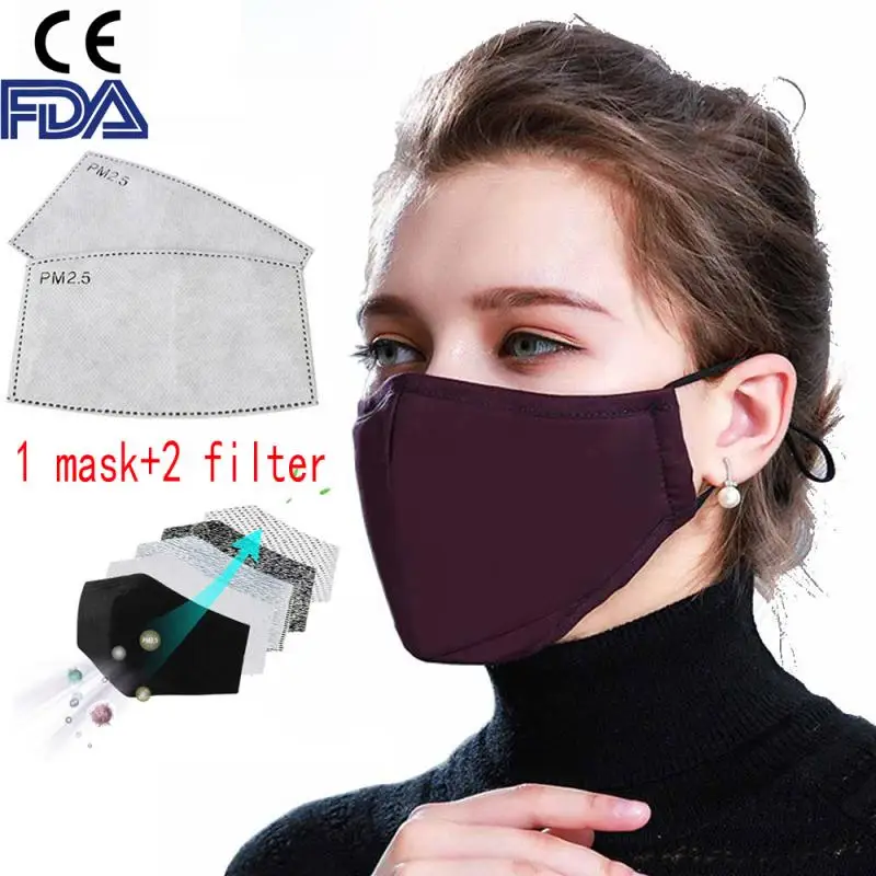 

Anti-fog Mask PM2.5 Ffp3 Anti-Dust Washable Anti Haze KN95 Mask With Filter Pad Activated Carbon Filter Respirator Mouth-muffle