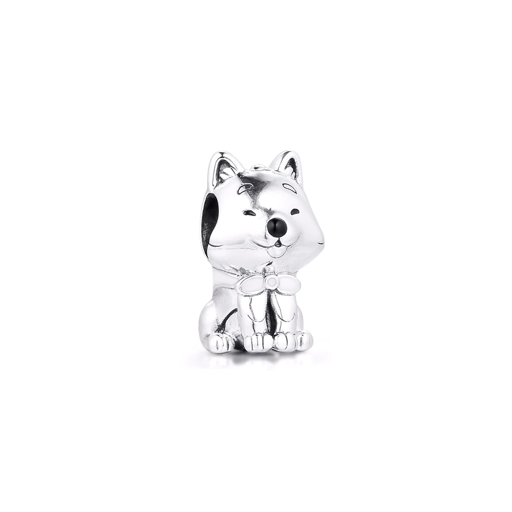 Fits-for-Pandora-Beads-Bracelets-Japanese-Akita-Inu-Dog-Charms-100-925-Sterling-Silver-Jewelry-Free