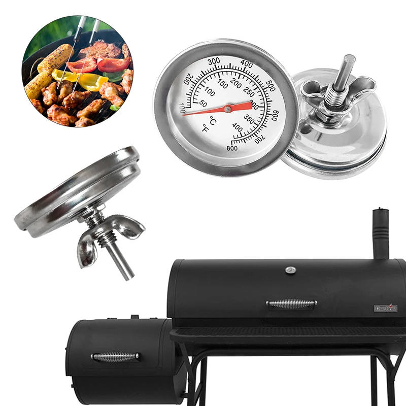 Stainless Steel Barbecue BBQ Smoker Grill Thermometer 100-550℉ Temperature M1Z2 
