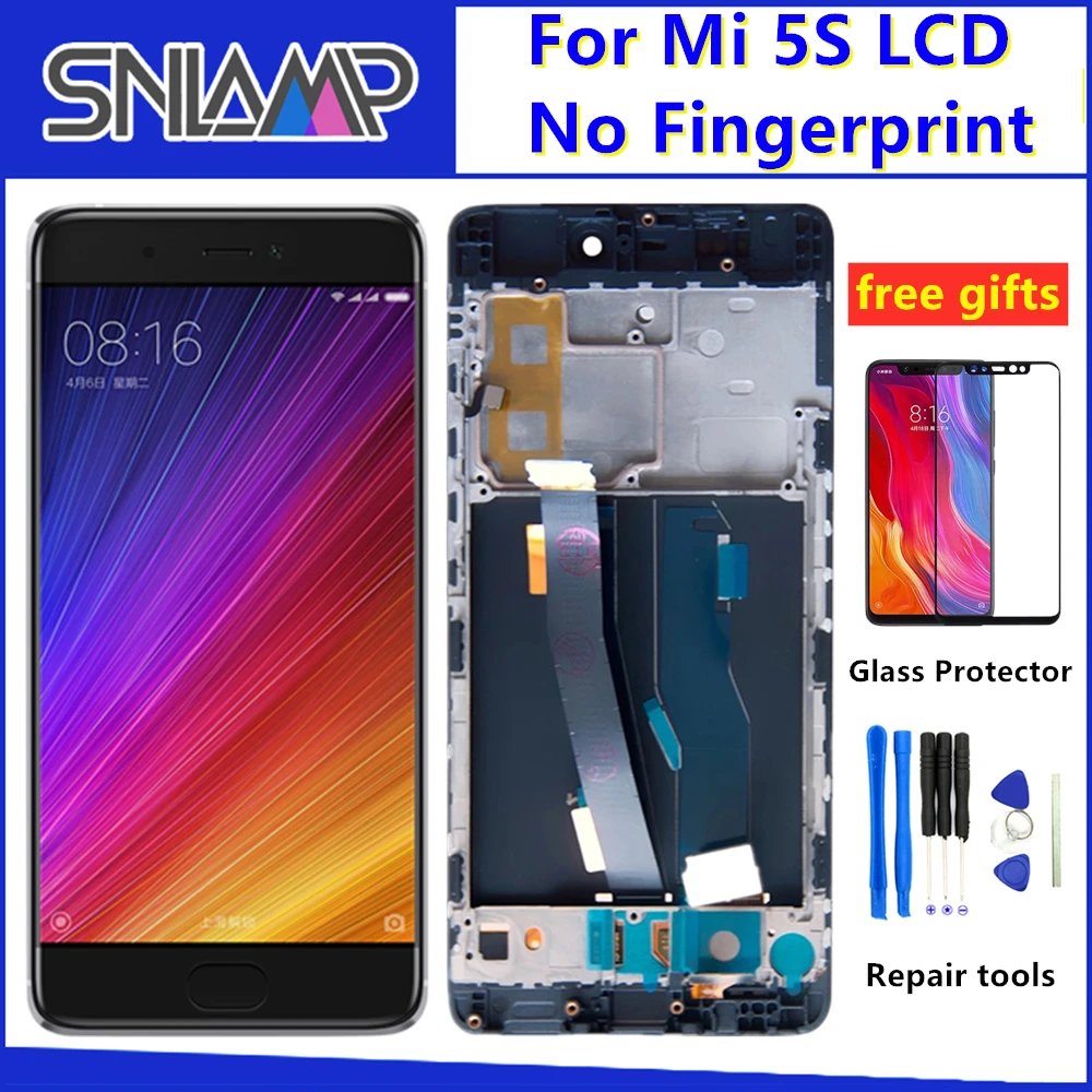 SNLAMP Новый ЖК-дисплей для Xiaomi mi 5s M5s сенсорный экран дигитайзер сборка + рамка 5 15