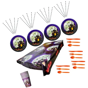

1 Set Practical Convenient Creative Interesting Table Setting Supplies Party Tableware Halloween Flatware for Inside Home Indoor
