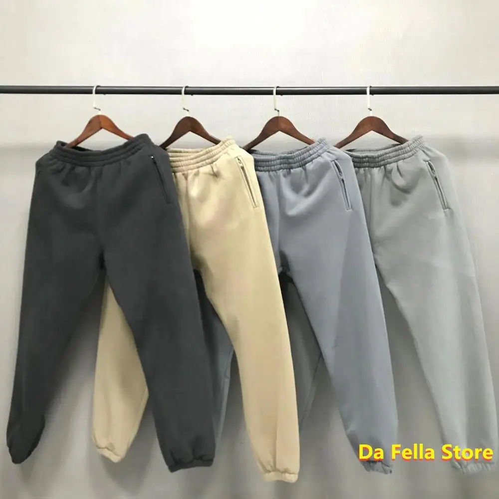 

Solid SEASON 6 Sweatpants 20FW Men Women Kanye West Pants Velvet Cotton Season Series Trousers Zipper Pocket Tag