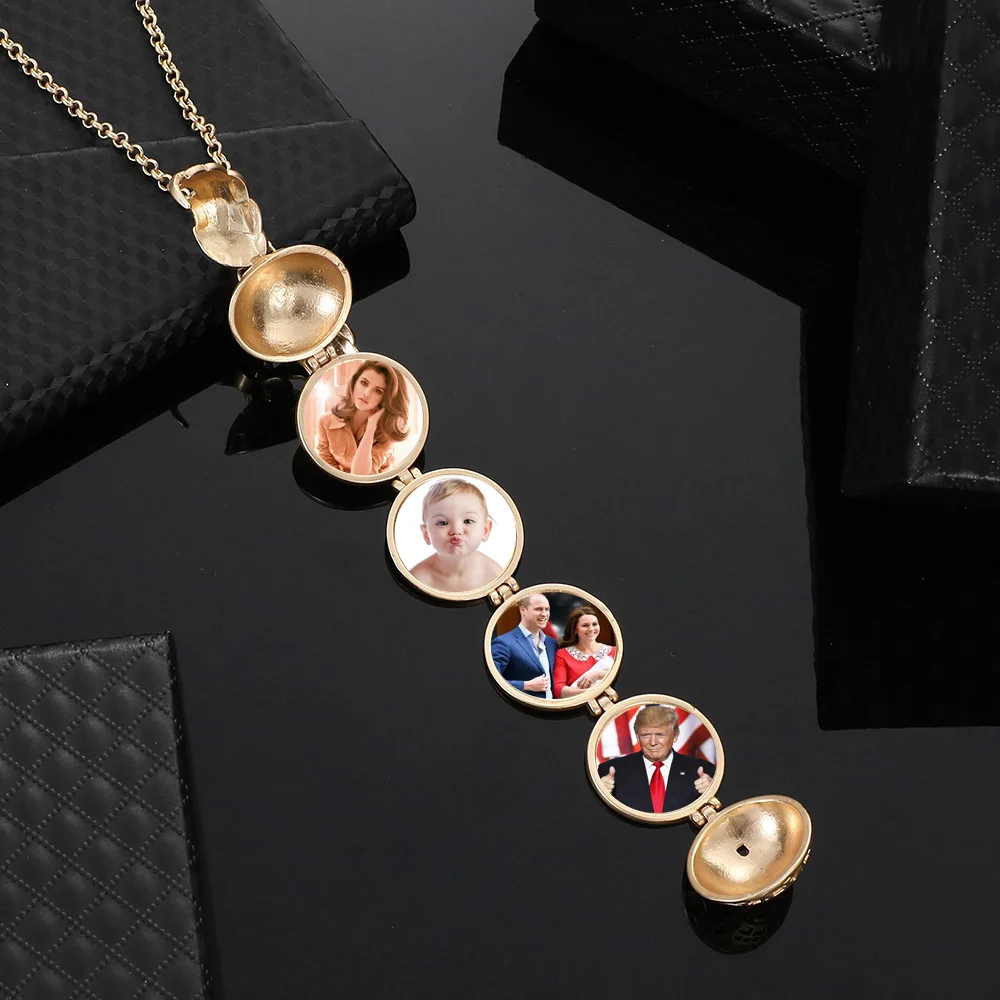 Новинка матовый золотой волшебный фото кулон с памятью плавающий медальон