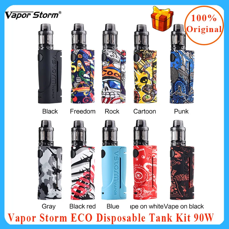 

E Cigarette Vapor Storm ECO Vape kit Max 90W & 3.5ml Disposable vape atomizer 510 thread Electronic Cigarette vape starter Kit