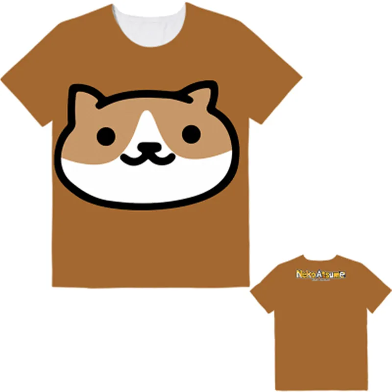Harajuku Neko Atsume Футболка женская футболка с рисунком кота женские футболки летний топ уличная женская одежда - Цвет: 014