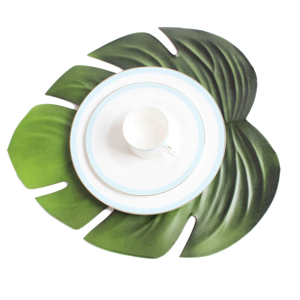 4 Artificial Plant Leaf EVA Waterproof Insulation Pad for Home Table Decoration DEC889 - Цвет: 4