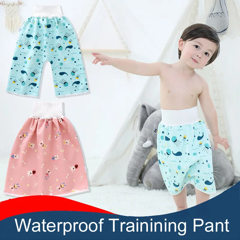 Kids Nappy Shorts Potty Training-Pants Baby-Diaper Night-Sleeping-Bed Waterproof Skirt